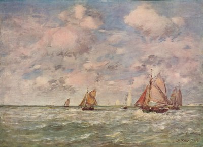 Ett havslandskap, c1850 av Eugene Louis Boudin