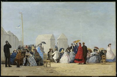 Strand nära Trouville, 1864 av Eugene Louis Boudin