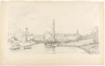 Kanalscen Nära Bryssel av Eugene Louis Boudin