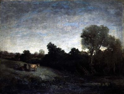 Cows in a Meadow, ca 1854 (olja på duk) av Eugene Louis Boudin