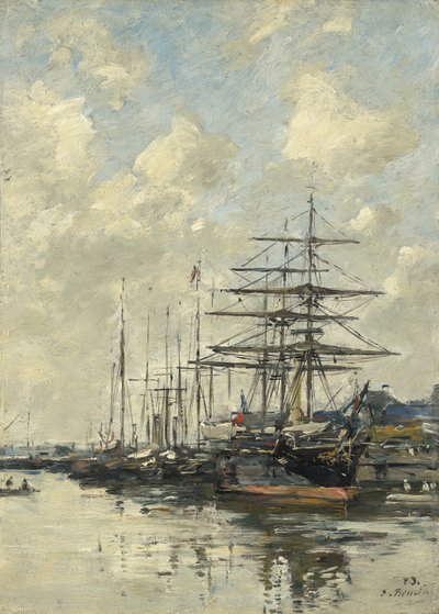 Deauville, båtbassängen, 1887 av Eugene Louis Boudin