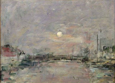 Skymning på den kommersiella hamnen i Le Havre, ca 1892-94 av Eugene Louis Boudin