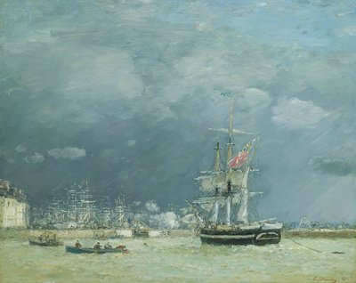 Afton, Le Havre, 1866 av Eugene Louis Boudin