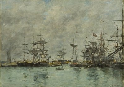 Hamnscenen av Eugene Louis Boudin