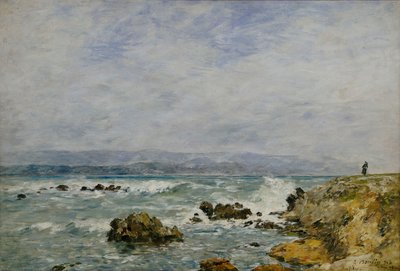 Pointe de l"Ilette, Antibes, 1893 av Eugene Louis Boudin