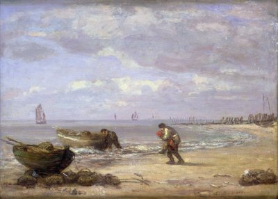 Lågvatten nära Honfleur av Eugene Louis Boudin