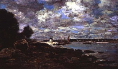 Plougastel-Daoulas (olja på duk) av Eugene Louis Boudin
