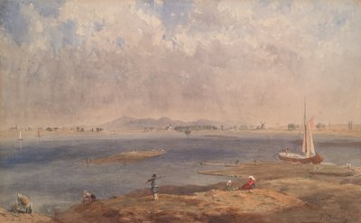 Havslandskap i Bretagne av Eugene Louis Boudin