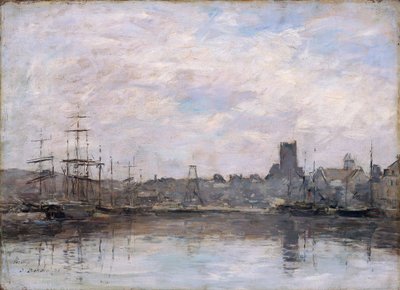 "Septembermorgon: Fecamps hamn", 1880 av Eugene Louis Boudin
