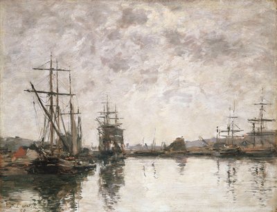 The Basin at Deauville, 1890 av Eugene Louis Boudin