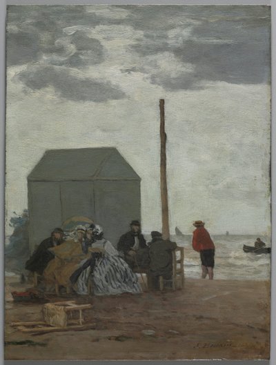 Stranden i Deauville, 1864. av Eugene Louis Boudin