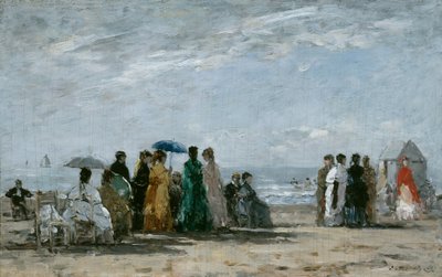 Stranden vid Trouville av Eugene Louis Boudin