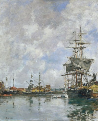 Hamnen i Deauville, 1891 av Eugene Louis Boudin