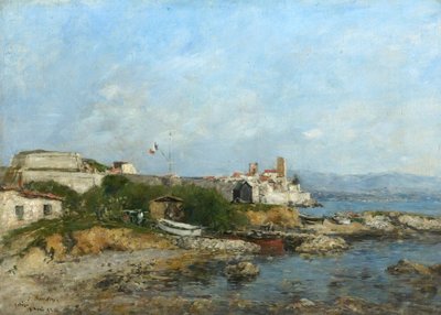 Befästningarna i Antibes, Frankrike, 1893 av Eugene Louis Boudin