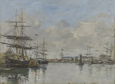 Hamnen i Le Havre, ca 1885-90 av Eugene Louis Boudin