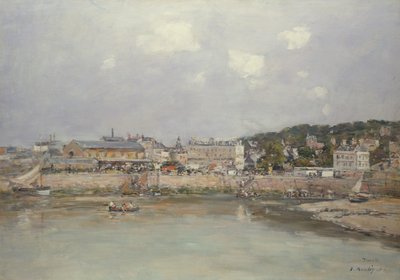 Hamnen i Trouville, 1884 av Eugene Louis Boudin