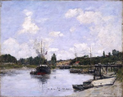 Hamnen, Saint-Valéry-sur-Somme, 1892 av Eugene Louis Boudin