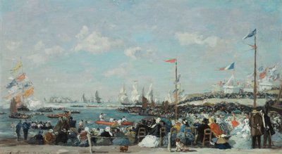 Regattan i Le Havre, 1869 av Eugene Louis Boudin