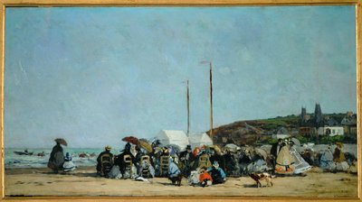 Stranden vid Trouville av Eugene Louis Boudin