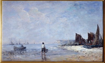 Fiskaren Målning av Eugene Louis Boudin (1824-1898) 1800-talets sön. 0,35x0,57 m Rouen, Musee des Beaux Arts av Eugene Louis Boudin