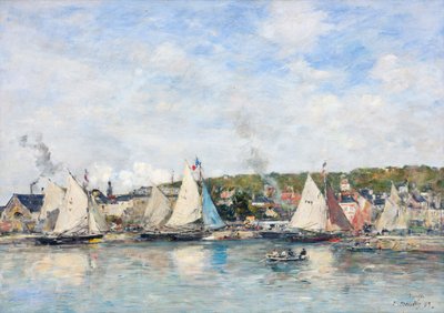Hamnen i Trouville, 1893. av Eugene Louis Boudin