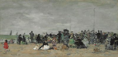 Trouville Beach, 1874 av Eugene Louis Boudin