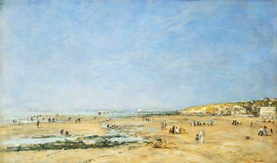 Trouville, allmän utsikt över stranden; Trouville, Allmän utsikt över stranden, 1890 av Eugene Louis Boudin