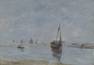 Trouville vid lågvatten, ca 1888-95 av Eugene Louis Boudin