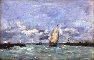 Trouville, ca 1885-90 (olja på panel) av Eugene Louis Boudin