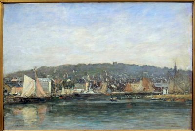 Utsikt över hamnen i Trouville Målning av Eugene Louis Boudin av Eugene Louis Boudin