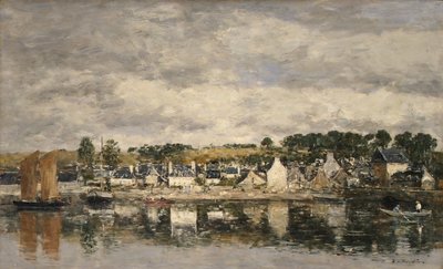 By vid en flod, troligen 1867. av Eugene Louis Boudin