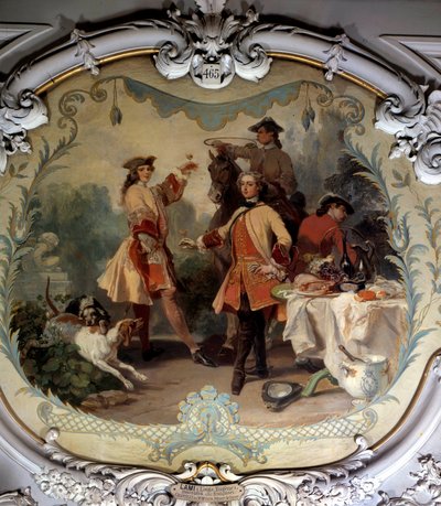 Jagdessen im 18. Jahrhundert von Eugene Louis Lami