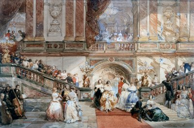 Bal på Hotel de Ville, 1860 av Eugene Louis Lami
