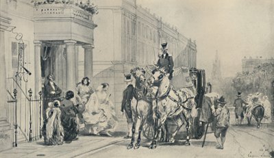 På Eaton Square, 1850, 1920 av Eugene Louis Lami