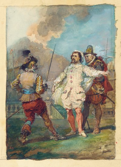 "The Trickery of Scapin", efter Moliere av Eugene Louis Lami