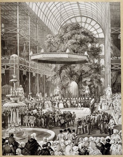 Invigning av 1851 års världsutställning i London av Lami. av Eugene Louis Lami