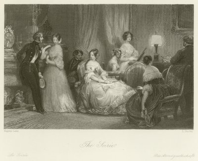 Soiree av Eugene Louis Lami