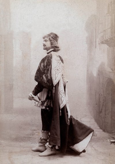 Den franske komikern Dauvillier, ca 1900, foto av Eugene Pirou av Eugene Pirou