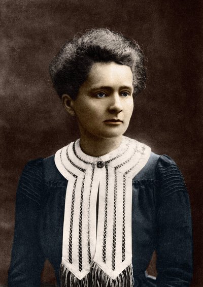 Porträtt av Marie Curie 1867-1934 av Eugene Pirou