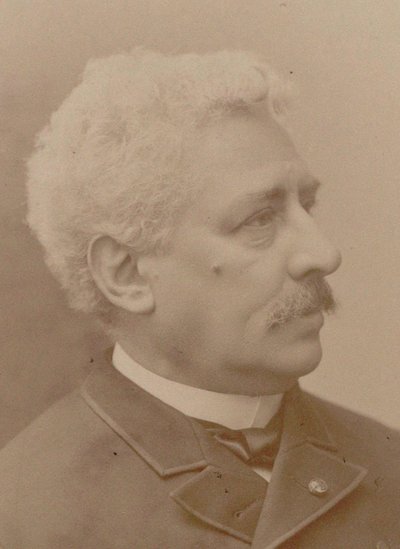 Porträtt av kompositören Olivier Métra 1830-1889, 1870-talet. av Eugene Pirou