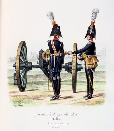 Kungens livvakter, artilleri, 1814-15 av Eugene Titeux