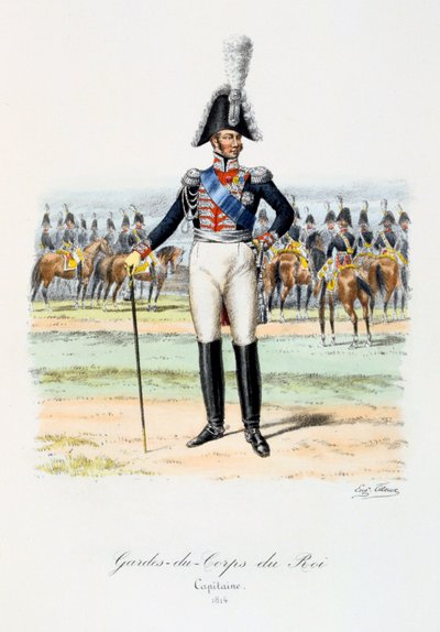Kungens livvakter, kapten, 1814 av Eugene Titeux