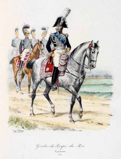 Kungens livvakter, kapten, 1820 av Eugene Titeux