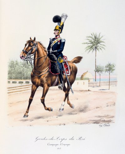 Kungens livvakter, spanska kampanjen, 1823, c1814-1830 av Eugene Titeux