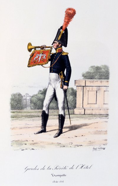 Guards of the Hotel Prevote, trumpetare, 1814-16 av Eugene Titeux