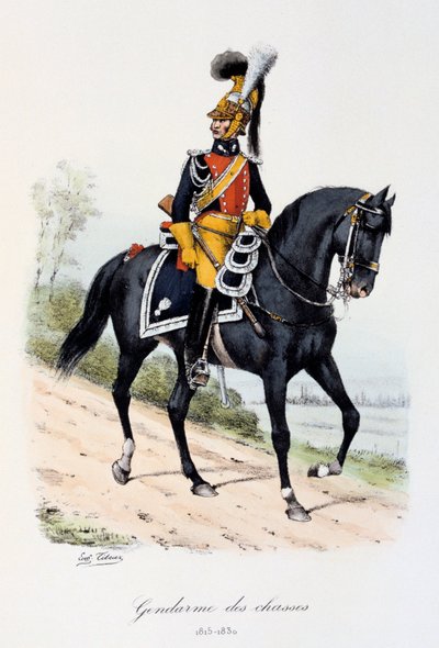 Gendarmes des Chasses, 1815-30 av Eugene Titeux