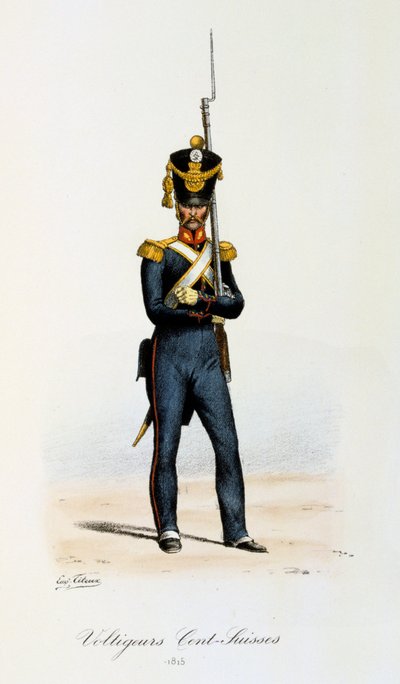 Voltigeurs, Cents-Suisses, 1815 av Eugene Titeux