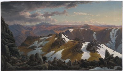Nordostlig vy från den norra toppen av Mount Kosciusko av Eugene von Guérard