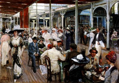 The Terrace of a Café, Mar del Plata, Argentina, 1912 av Eugenio Alvarez Dumont