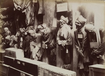 Katakomber, Capuchin Convent, Palermo, ca. 1895. av Eugenio Interguglielmi